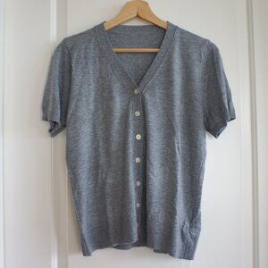 (Mostly) Silk Heather Grey Cardigan